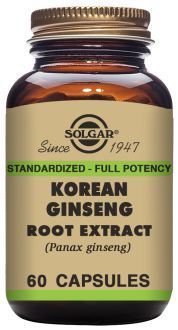 Koreanska Ginseng root extrakt 60 vegetabiliska kapslar