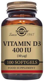 Vitamin D3 400 ul 10mcg 100 Pärlor