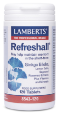 Refreshall ginkgo biloba, rimbalsam, salvia och rosmarin 120 tabletter