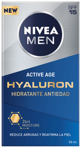 Men Hyaluron Anti-Aging Moisturizing Cream SPF 15 50 ml