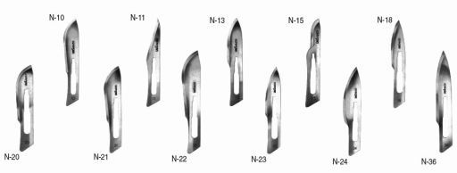 Komplett skalpell N-15 10U