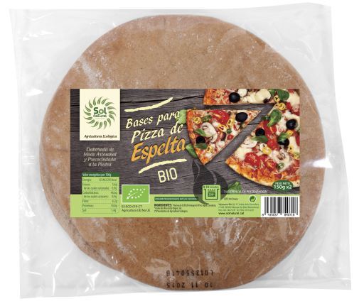 Ekologisk Hel dinkelpizzabotten 2 x 150 gr