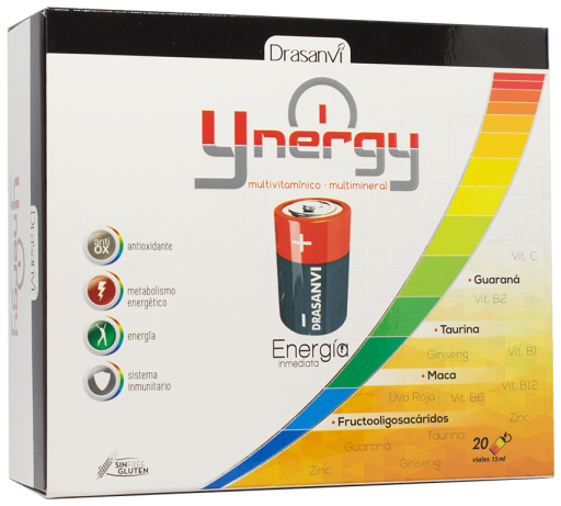 Ynergy omedelbar energi 20 x 15 ml injektionsflaskor