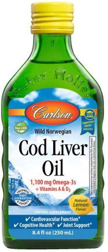 Wild Norwegian Cod Liver Oil Natural Lemon 500 ml