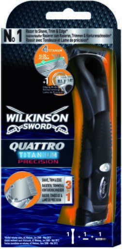 Quattro Titanium Precision Shaver + 1 Laddare