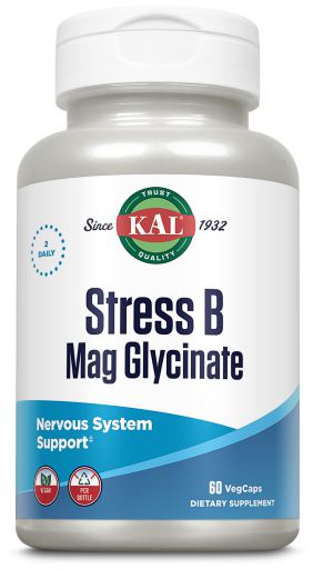 Stres B Magnesium Glycinate 60 grönsakskapslar