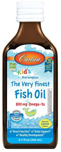 Kid&#39;s The Very Finest Fish Oil 800 mg naturlig citron 200 ml