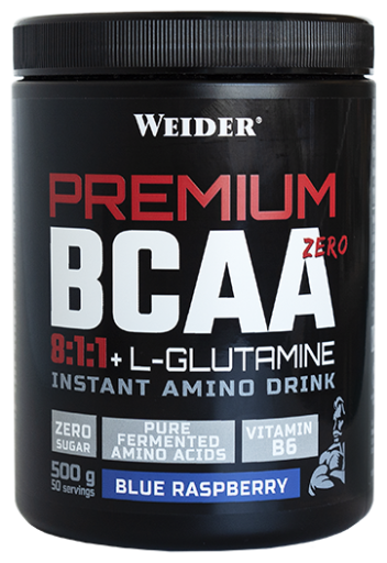 Premium Bcaa 8:1:1 + Lglutamin blå hallon 500 gr