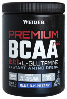 Premium Bcaa 8:1:1 + Lglutamin blå hallon 500 gr