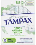 Bomullsskydd Super Organic tamponger 16 enheter