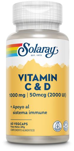 Vitamin C 1000 mg + D 2000 IE 60 Vegetariska kapslar