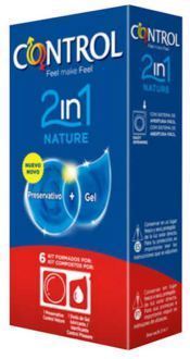 Duo Nature 2 i 1 Kondom + Gel 6 enheter