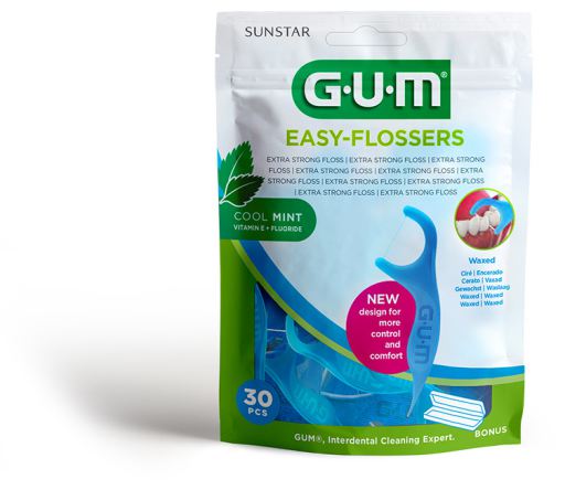 Gum Easy tandtråd vitamin E tandtråd med fluorid 30 enheter