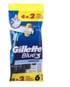 Blue3 Smooth Disposable Razors 6 enheter