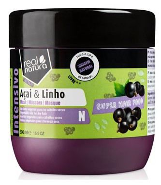 Super Hair Food Açaí och linnehårmask 500 ml