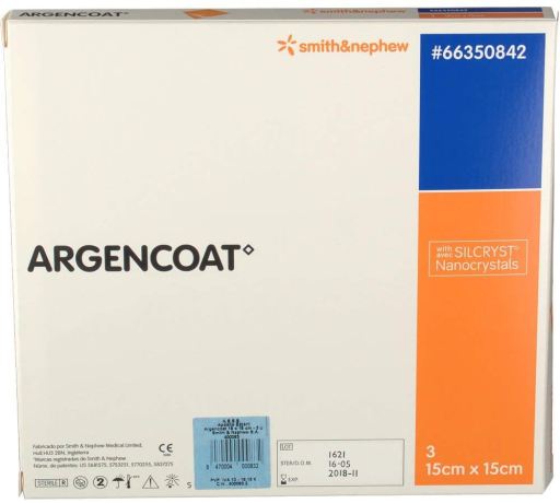 Argencoat Dressing 15 X 15 cm 3 Enheter