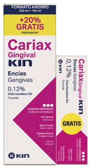 Cariax Gingival Munvatten 500 ml + 100 ml och tandkräm 100 ml