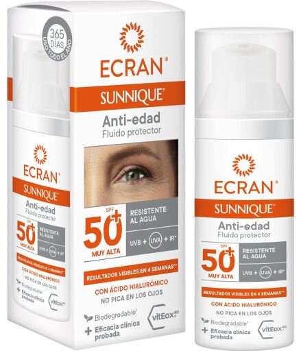 Sunnique Anti-Aging Ansiktsvätska SPF 50+ 50 ml