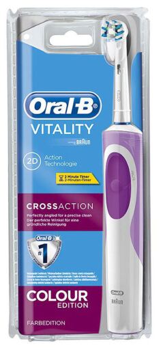 Vitality CrossAction Lilac elektrisk borste