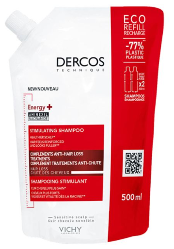 Dercos Energy+ Recharge Stimulating Anti-Hair Loss Shampoo 500 ml