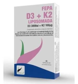 Fepa Vitamin D3+K2 Liposomed 40 kapslar