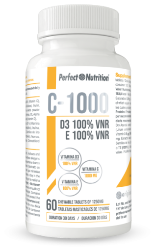 Vitamin C-1000 + Vit E + Vit D3 60 tabletter