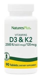 Vitamin D3 2500Ui+Vit K2 120Mcg 90 tabletter