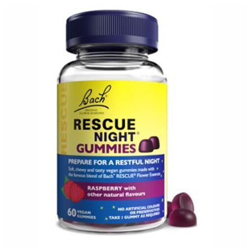 Bach Rescue Night Gummies 60 tabletter med röd fruktsmak