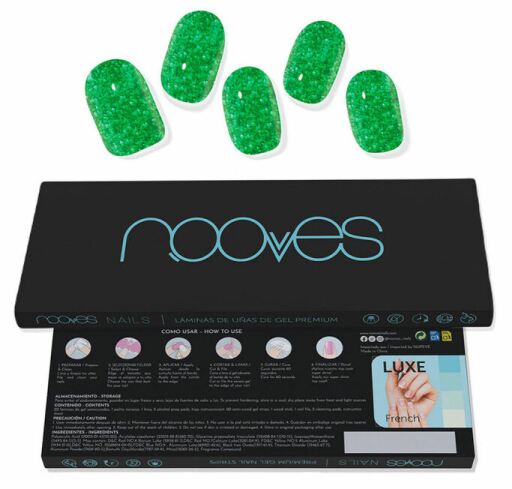 Jade Glitter Glam Green Gel Nail Sheets 20 enheter