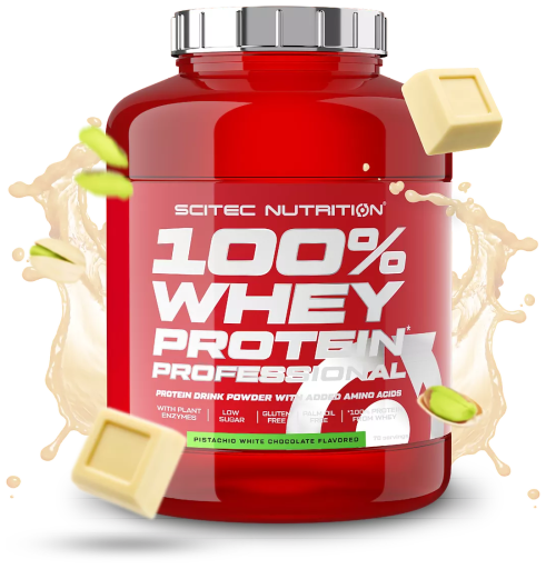 100 % vassleprotein Prof Pistachio White Choco