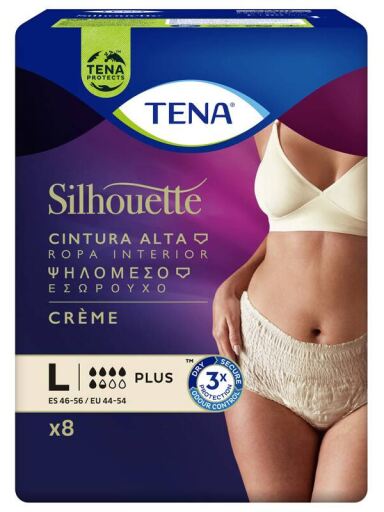 Silhouette Plus High Waist Cream Large Storlek 8 enheter