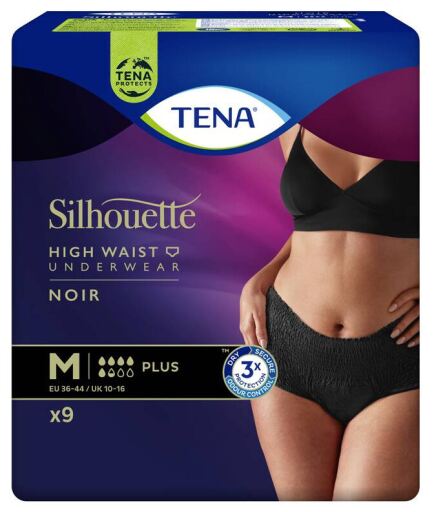 Silhouette Preto High Waist Storlek M 9 enheter