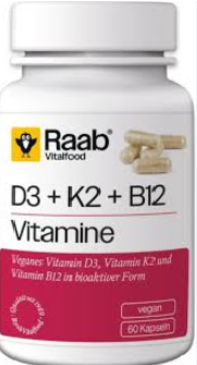 Vitamin D3+K2+B12 460Mg 60 Kapslar