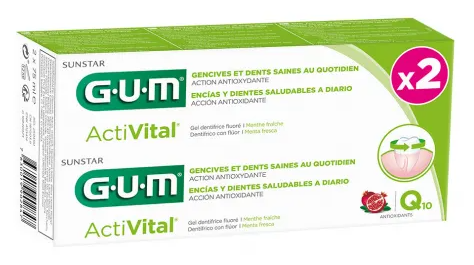 Activital Duo Pack Tandkräm Gel 2 x 75 ml