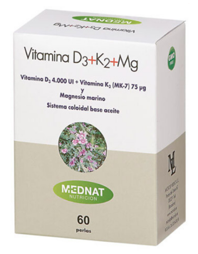 Vitamin D3+K2+Mg 60 Pärlor