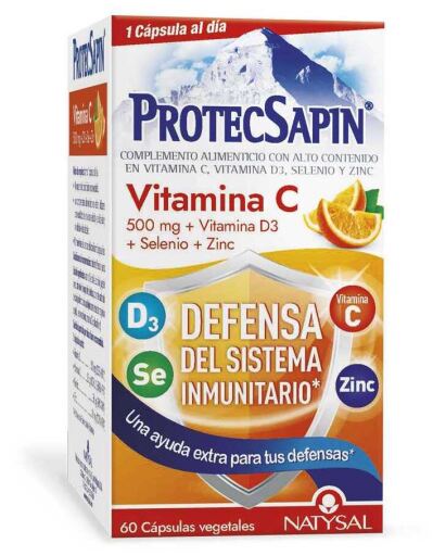 Protecsapin Vitamin C 500 mg +D3+ Selen+Zink 60 kapslar