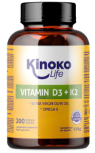 Vitamin D3-K2 Med Omega 9 200 kapslar